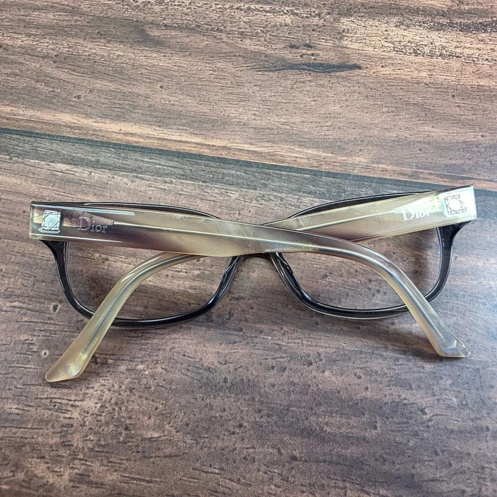 Christian Dior CD3179 HV2 140 Cat Eye Eyeglasses Grey Tan Gradient Made in Italy